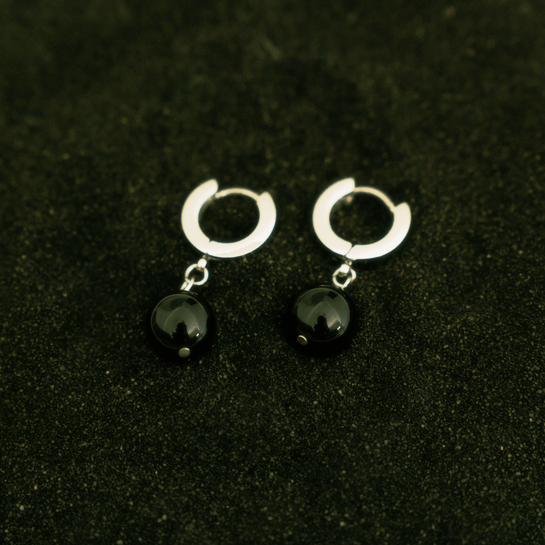 "THE REBEL" Onyx Earrings - Bobovo Jewelry